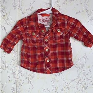 Genuine Baby OshKosh flannel Button Down NB